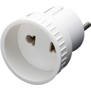 Изображение товара Адаптер переходник без заземления (белый) Stekker 39005