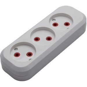 Изображение товара Розеточный блок 3-х местный без заземления Stekker Бруна 39008