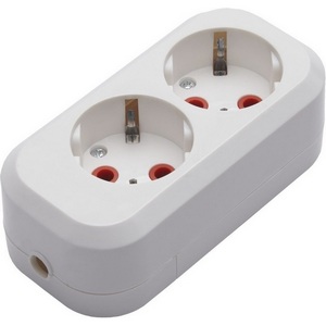 Изображение товара Розеточный блок 2-х местный с заземлением Stekker Бруна 39010