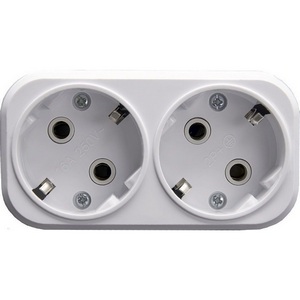 Изображение товара Разветвитель на 2 гнезда с заземлением (белый) Stekker 39023