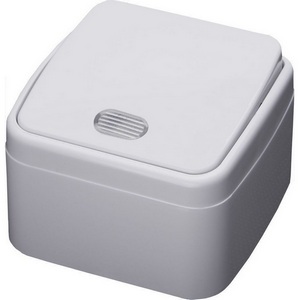 Изображение товара Выключатель накладной одноклавишный с подсветкой (белый) Stekker Basic 39029