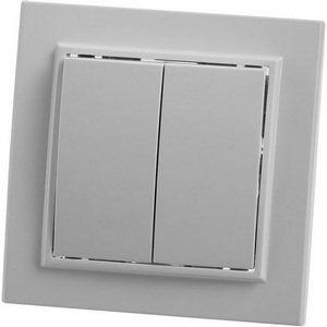 Изображение товара Выключатель встраиваемый двухклавишный (белый) Stekker Эрна 39044