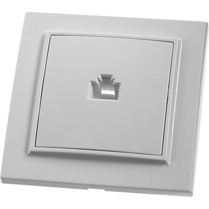 Изображение товара Розетка встраиваемая Ethernet RJ-45 (белый) Stekker Эрна 39047