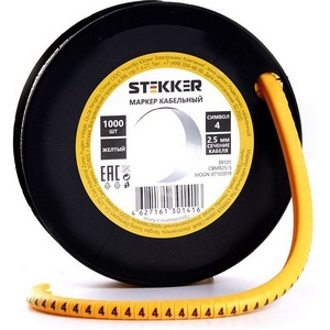 Изображение товара Кабель-маркер 4" для провода сеч. 4мм2 1000 шт. Stekker 39101"