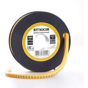 Изображение товара Кабель-маркер 0" для провода сеч. 6мм2 500 шт. Stekker 39110"