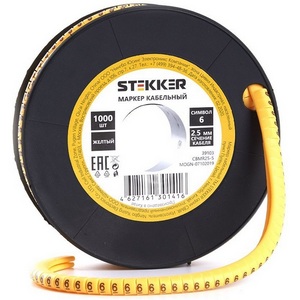 Изображение товара Кабель-маркер 6" для провода сеч. 6мм2 500 шт. Stekker 39116"