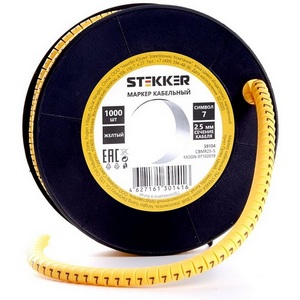 Изображение товара Кабель-маркер 7" для провода сеч. 6мм2 500 шт. Stekker 39117"