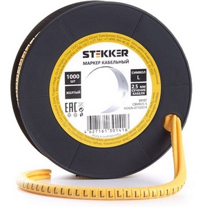 Изображение товара Кабель-маркер L" для провода сеч. 6мм2 500 шт. Stekker 39120"