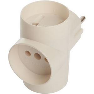 Изображение товара Разветвитель на 3 гнезда без заземления (белый) Stekker 39227