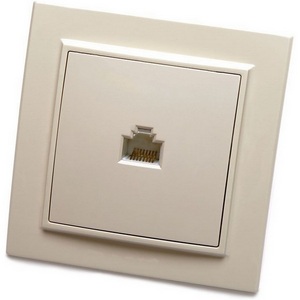 Изображение товара Розетка встраиваемая Ethernet RJ-45 (слоновая кость) Stekker Эрна 39233