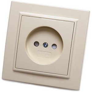 Изображение товара Розетка встраиваемая без заземления со шторками (слоновая кость) Stekker Эрна 39235