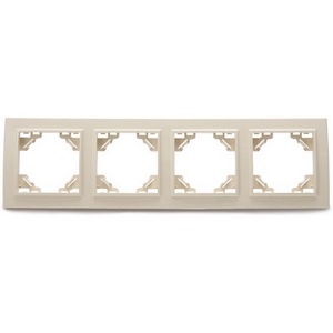 Изображение товара Рамка на 4 поста (слоновая кость) Stekker Эрна 39243