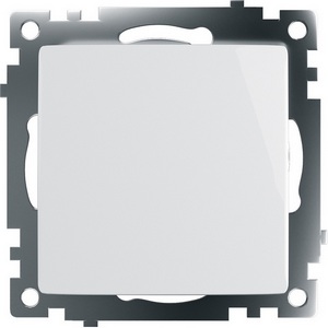 Изображение товара Выключатель встраиваемый одноклавишный (белый) Stekker Катрин 39298
