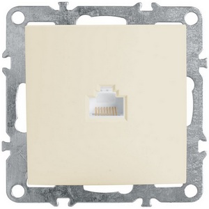 Изображение товара Розетка встраиваемая Ethernet RJ-45 (слоновая кость) Stekker Эрна 39325