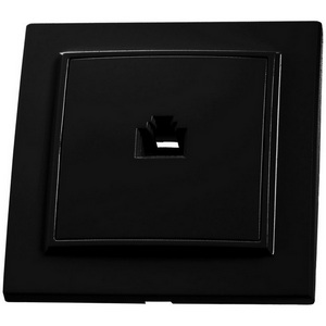 Изображение товара Розетка встраиваемая Ethernet RJ-45 (черный) Stekker Эрна 39475