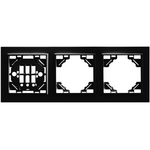 Изображение товара Рамка на 3 поста (черный) Stekker Эрна 39484