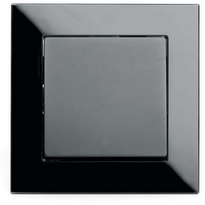 Изображение товара Переключатель встраиваемый одноклавишный (черный) Stekker Катрин 39507