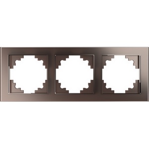 Изображение товара Рамка на 3 поста (коричневый) Stekker Катрин 39537