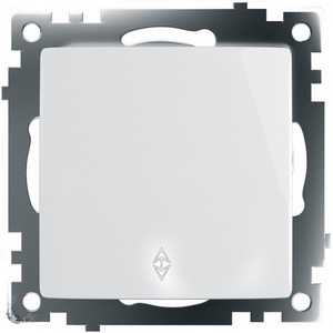 Изображение товара Переключатель встраиваемый одноклавишный (белый) Stekker Катрин 39572