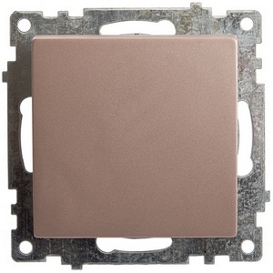 Изображение товара Выключатель встраиваемый одноклавишный (шампань) Stekker Катрин 39589