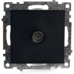 Изображение товара ТВ-розетка встраиваемая (черный) Stekker Катрин 39614