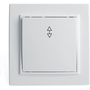 Изображение товара Переключатель встраиваемый одноклавишный (белый) Stekker Эрна 39617