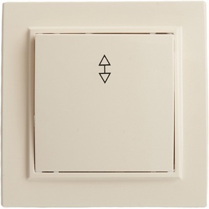 Изображение товара Переключатель встраиваемый одноклавишный (слоновая кость) Stekker Эрна 39618