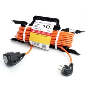 Изображение товара Удлинитель одноместный с заземлением 10 метров на рамке IP44 Stekker Home 39627