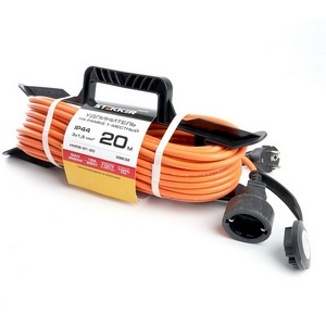 Изображение товара Удлинитель одноместный с заземлением 20 метров на рамке IP44 Stekker Home 39632