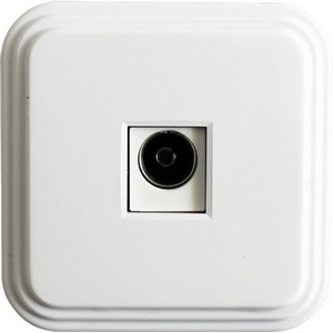 Изображение товара ТВ-розетка накладная (белый) Stekker Брест 39705