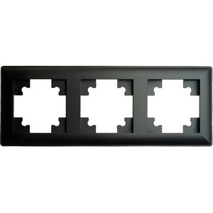 Изображение товара Рамка на 3 поста (черный) Stekker Катрин 39814