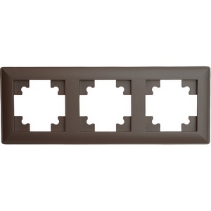 Изображение товара Рамка на 3 поста (коричневый) Stekker Катрин 39819