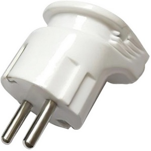 Изображение товара Вилка угловая с заземлением 250В 16A IP20 (белый) Stekker 39825