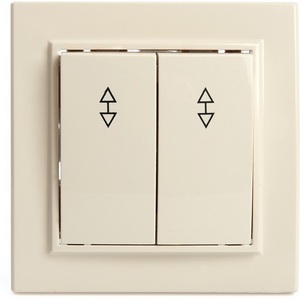 Изображение товара Переключатель встраиваемый двухклавишный (слоновая кость) Stekker Эрна 39920