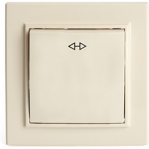 Изображение товара Переключатель встраиваемый одноклавишный перекрестный (слоновая кость) Stekker Эрна 39926