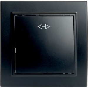 Изображение товара Переключатель встраиваемый одноклавишный перекрестный (черный) Stekker Эрна 39927