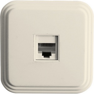 Изображение товара Розетка накладная Ethernet RJ-45 (слоновая кость) Stekker Брест 49062