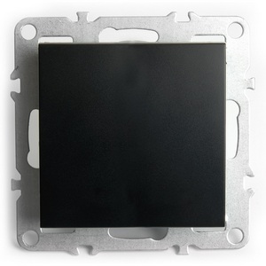 Изображение товара Выключатель встраиваемый одноклавишный (черный) Stekker Эрна 49148