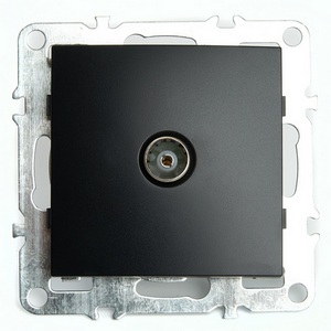 Изображение товара ТВ-розетка встраиваемая (черный) Stekker Эрна 49152