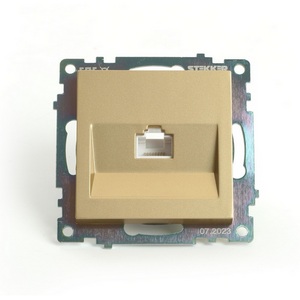 Изображение товара Розетка встраиваемая Ethernet RJ-45 (золото) Stekker Катрин 49227