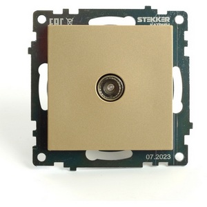 Изображение товара ТВ-розетка встраиваемая (золото) Stekker Катрин 49228