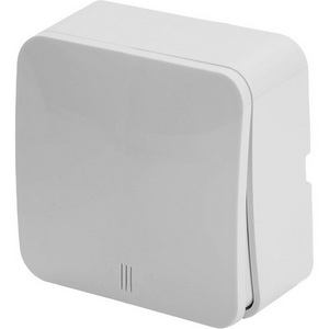 Изображение товара Выключатель накладной одноклавишный с подсветкой (белый) Stekker София 49288