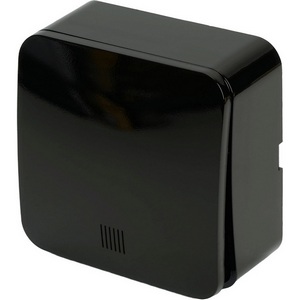 Изображение товара Выключатель накладной одноклавишный с подсветкой (черный) Stekker София 49292