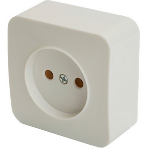 Изображение товара Розетка накладная без заземления (белый) Stekker София 49301