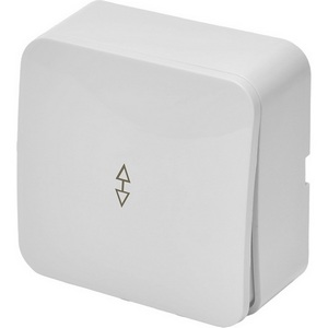 Изображение товара Переключатель накладной одноклавишный (белый) Stekker София 49386