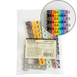 Изображение товара Маркер кабельный наборный 0-9" 4 мм2 100 шт. Stekker 49398"