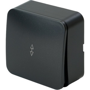 Изображение товара Переключатель накладной одноклавишный (черный матовый) Stekker София 49479