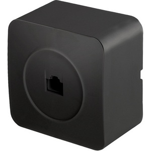Изображение товара Розетка накладная Ethernet RJ-45 (черный матовый) Stekker София 49483
