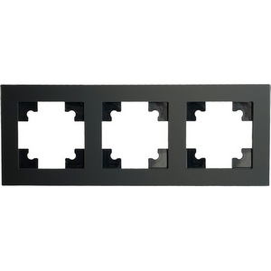 Изображение товара Рамка на 3 поста (черный) Stekker Катрин 49602