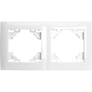 Изображение товара Рамка на 2 поста (белый) Stekker Эрна Элегант 49630